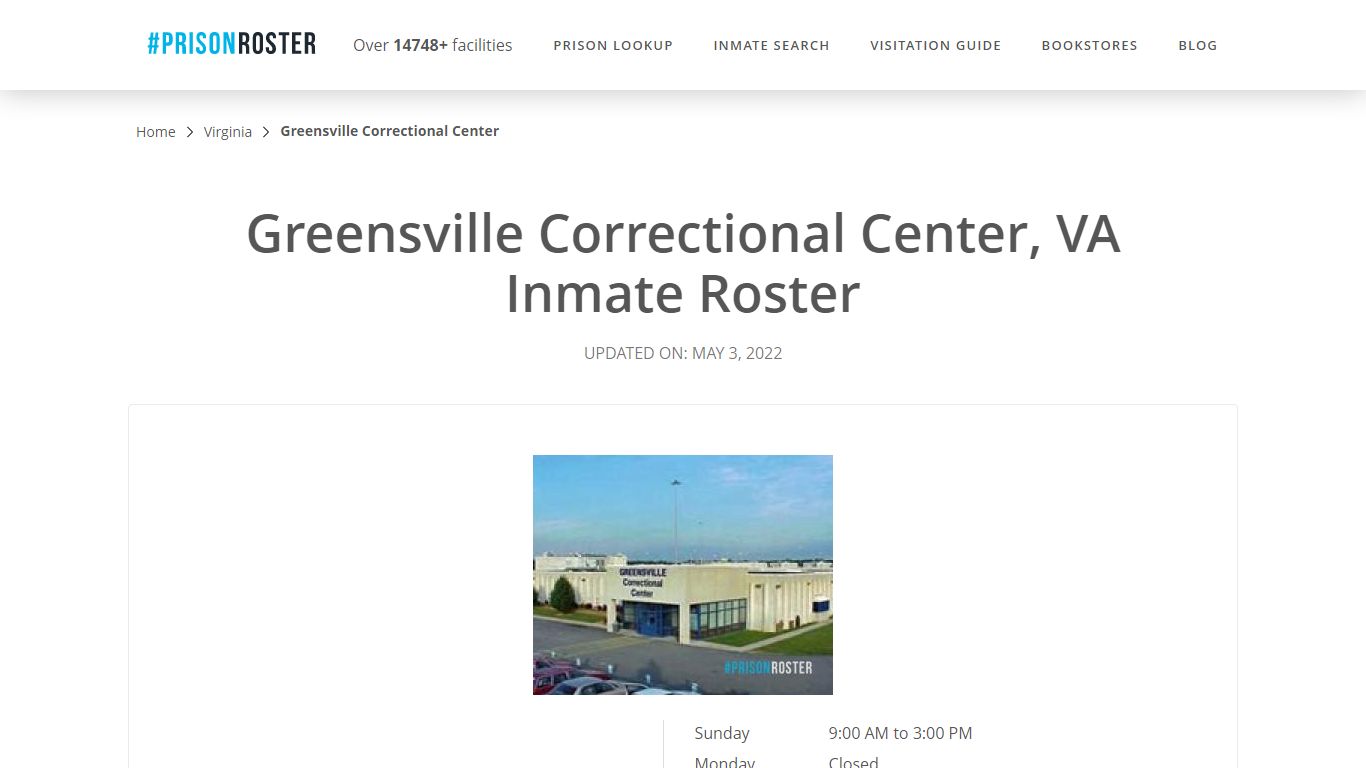 Greensville Correctional Center, VA Inmate Roster